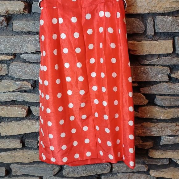 Karin Stevens polka dot sleeveless midi dress sz 6 - Picture 8 of 9